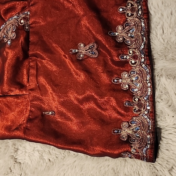 Ruby Red Wrap Top - Picture 3 of 5